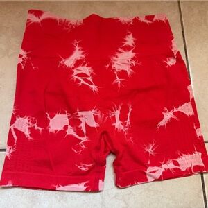 Red and Pink Tie-Dye Skirt